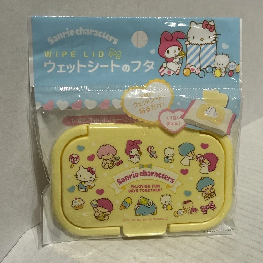 Sanrio Hello‎ Kitty Wipe Box Lid Replacement Wet Sheet Cover From Japan E1